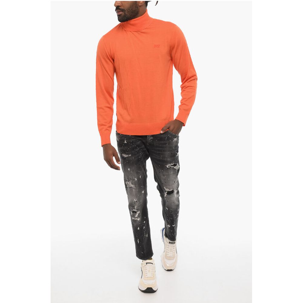 Dsquared² Turleneck Sweater with Ton On Ton Monogram