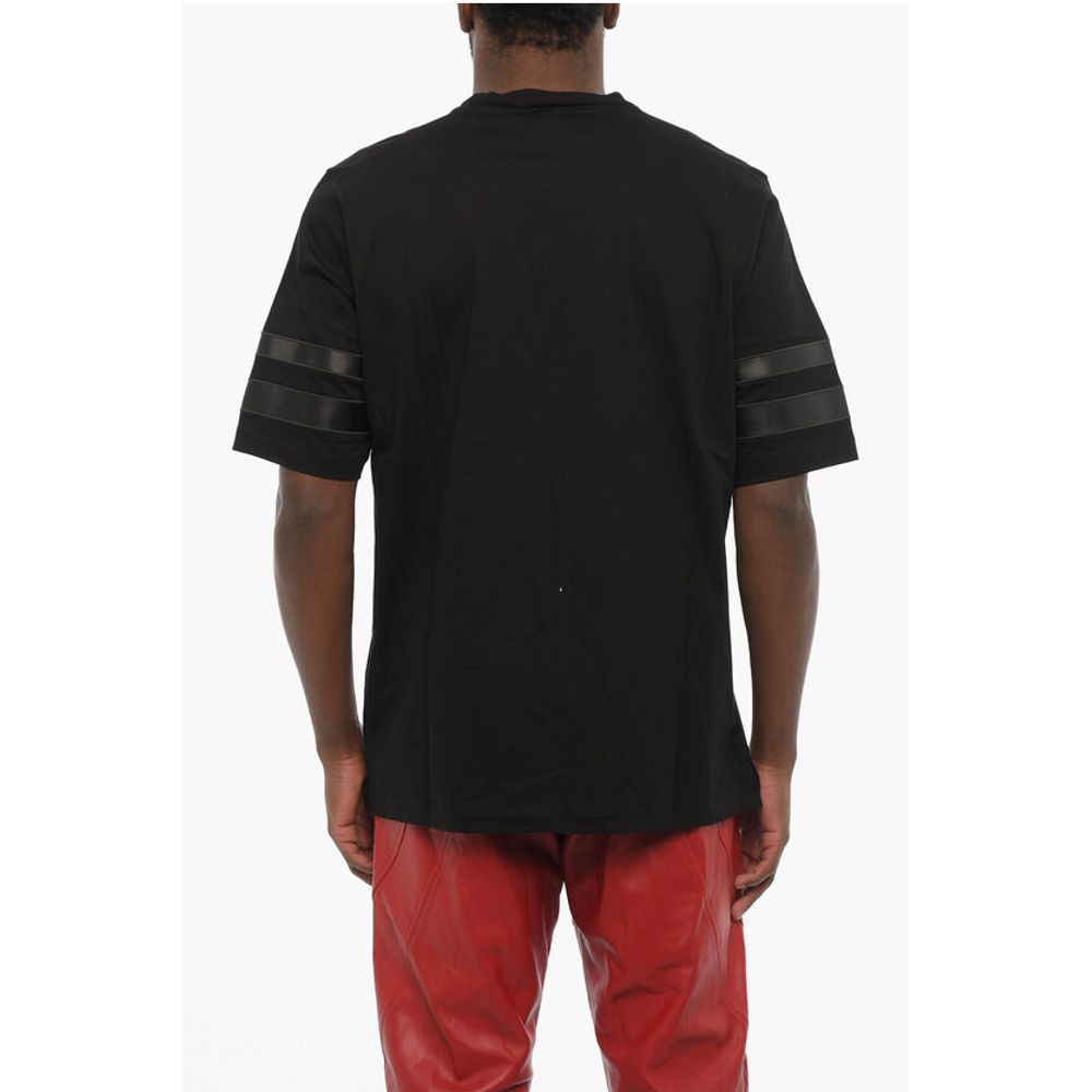 Dsquared² Cotton Crew-neck T-shirt with Embossed Ton On Ton Logo