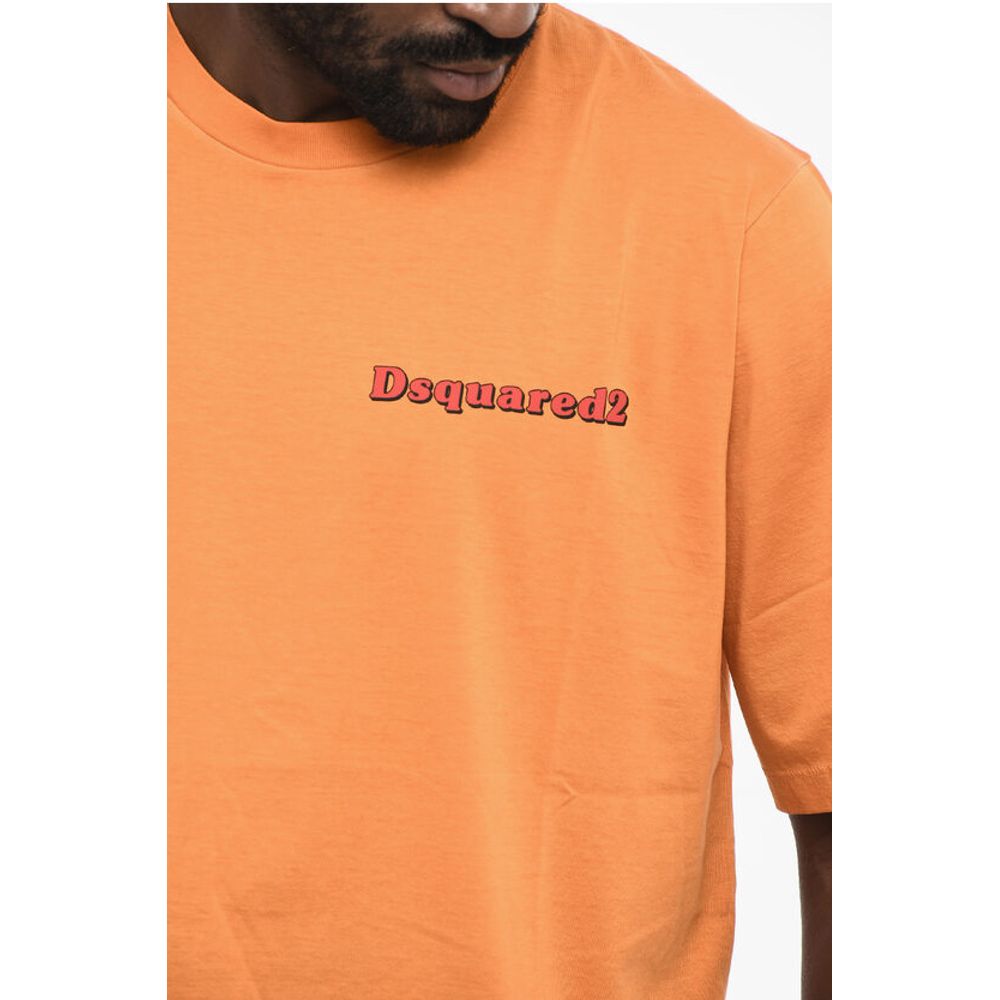 Dsquared² Cotton Crew-neck T-shirt with Logo Print