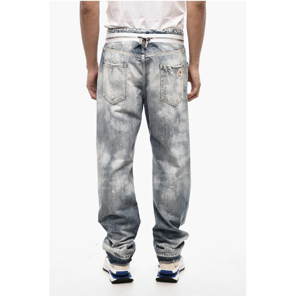 Dsquared² Baggy Fit Regular Waist Distressed Jeans