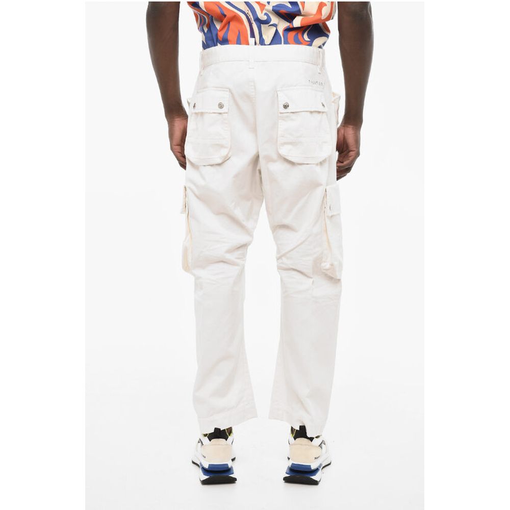 Dsquared² Regular Waist Cargo Pants with Logoed Buttons