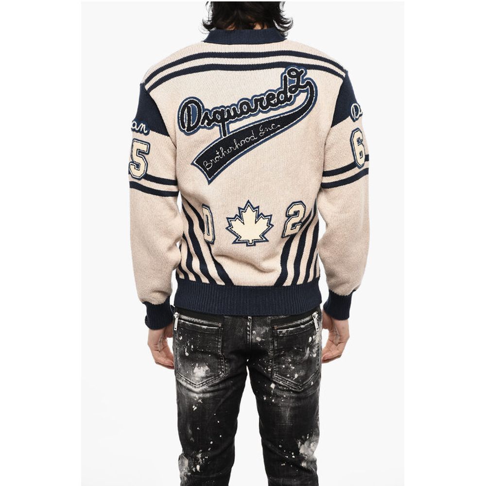 Dsquared² V-Neck Sweater with Contrasting Trims