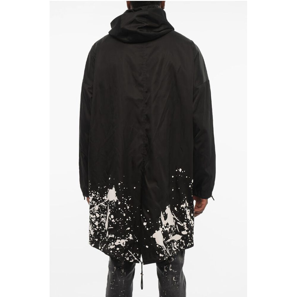 Dsquared² Nylon Maxi Jacket with Hood
