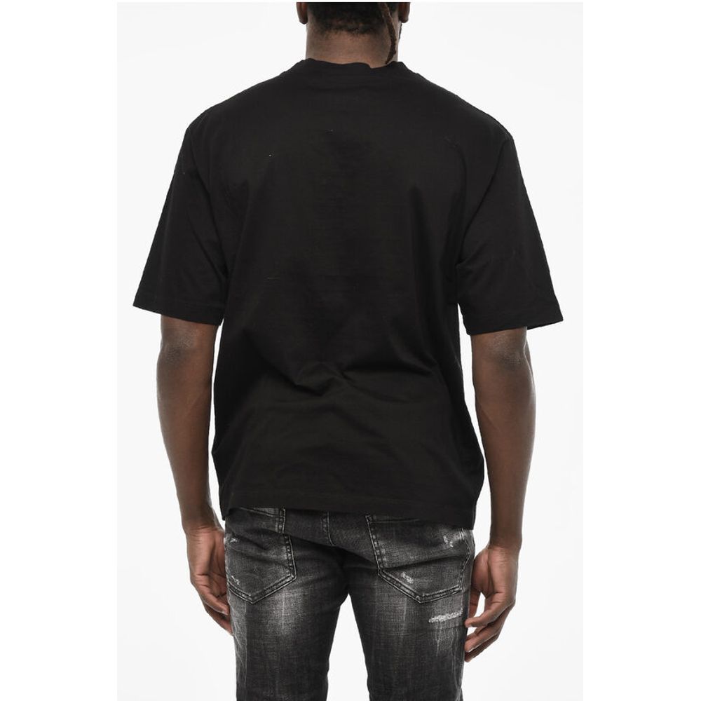 Dsquared² Cotton Crew-neck T-shirt with Sequin Monogram