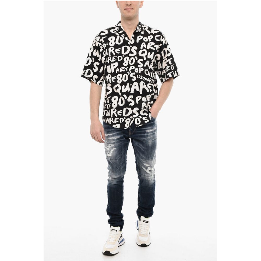 Dsquared² All-Over Logo Cotton Shirt