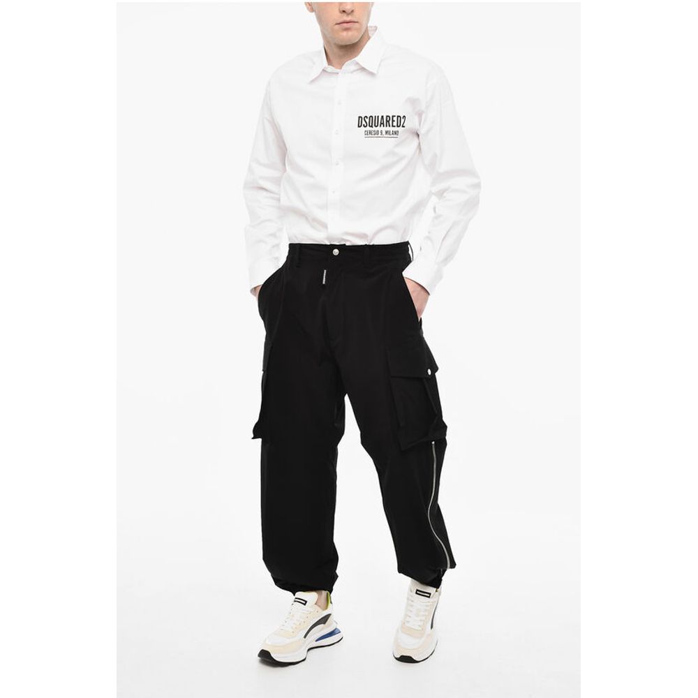 Dsquared² High Waisted Cargo Pants With Zip Details