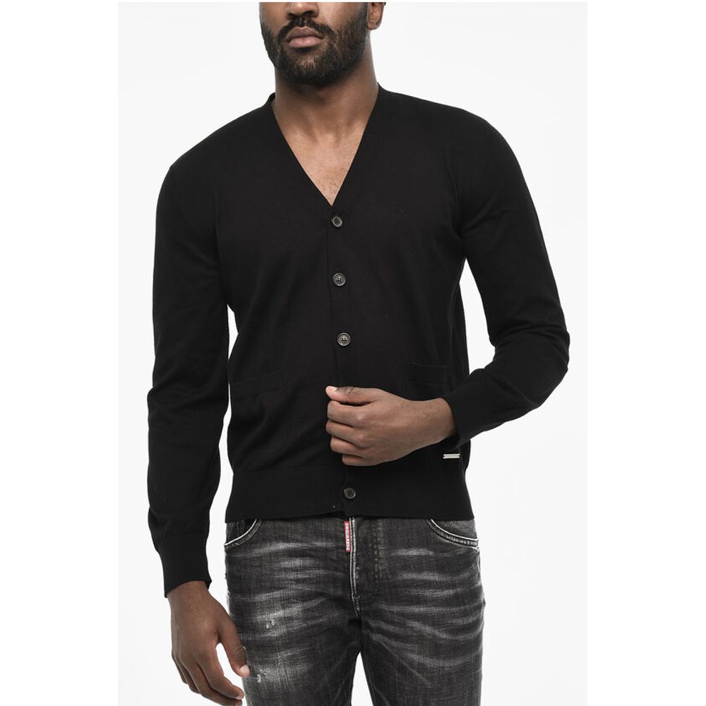 Dsquared² Double Pockets V-neck Cardigan