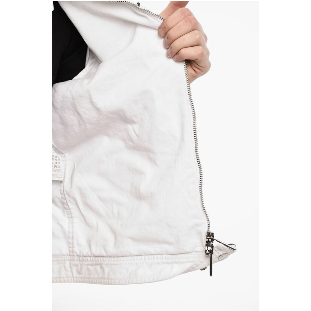 Dsquared² Cotton Biker Jacket With Vegan Leather Details