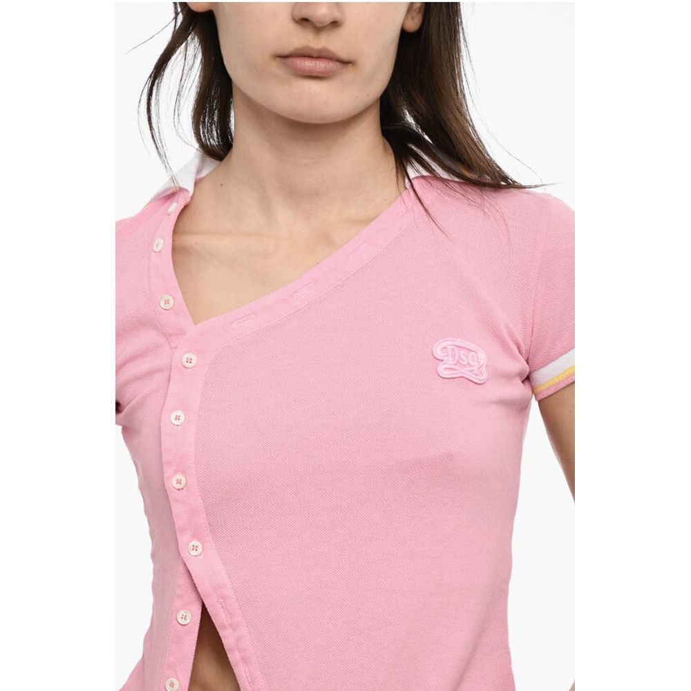 Dsquared² Cropped Asimmetrical Cut Polo