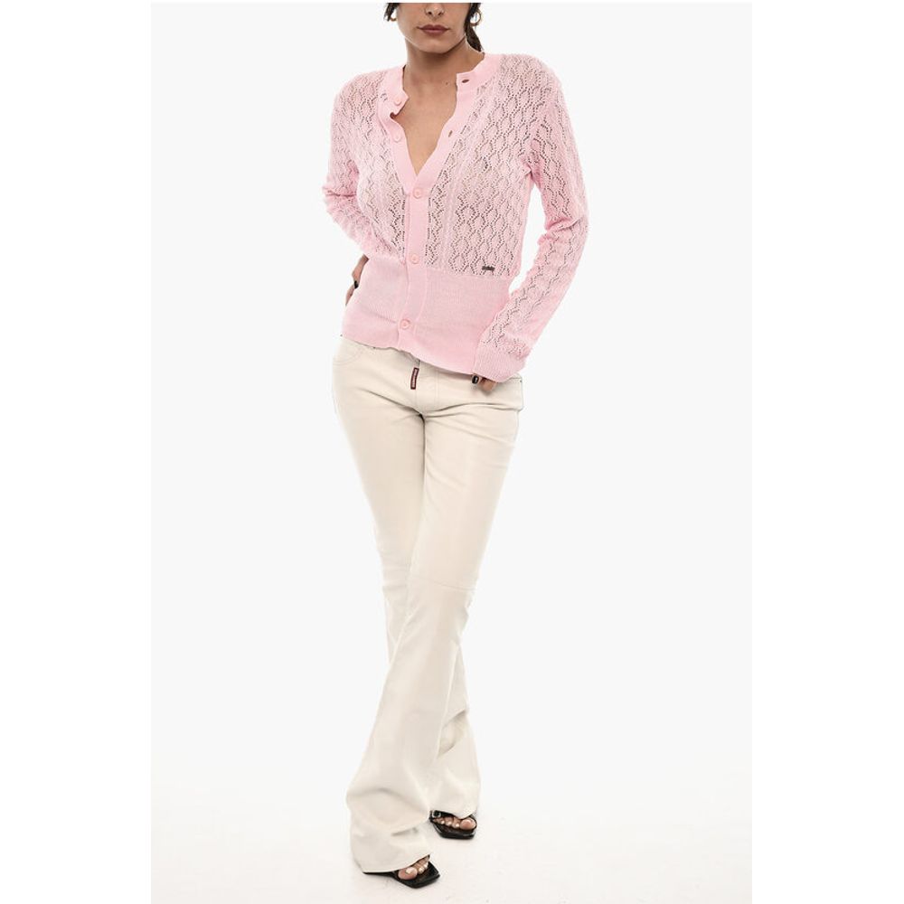 Dsquared² Perforated Cardigan with Logoed Buttons