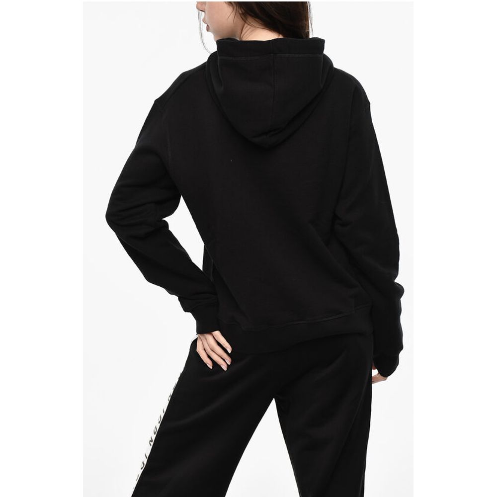 Dsquared² Brushed Cotton Hoodie With Glittered Print