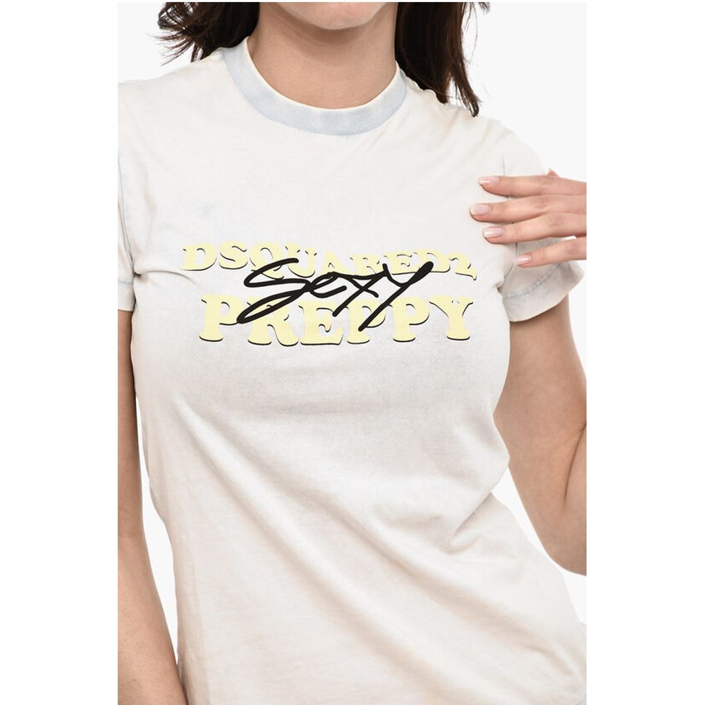 Dsquared² Printed PREPPY T-shirt Delave effect