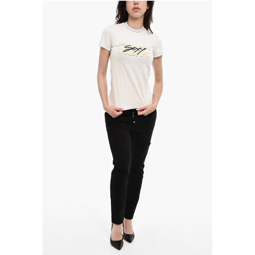 Dsquared² Printed PREPPY T-shirt Delave effect