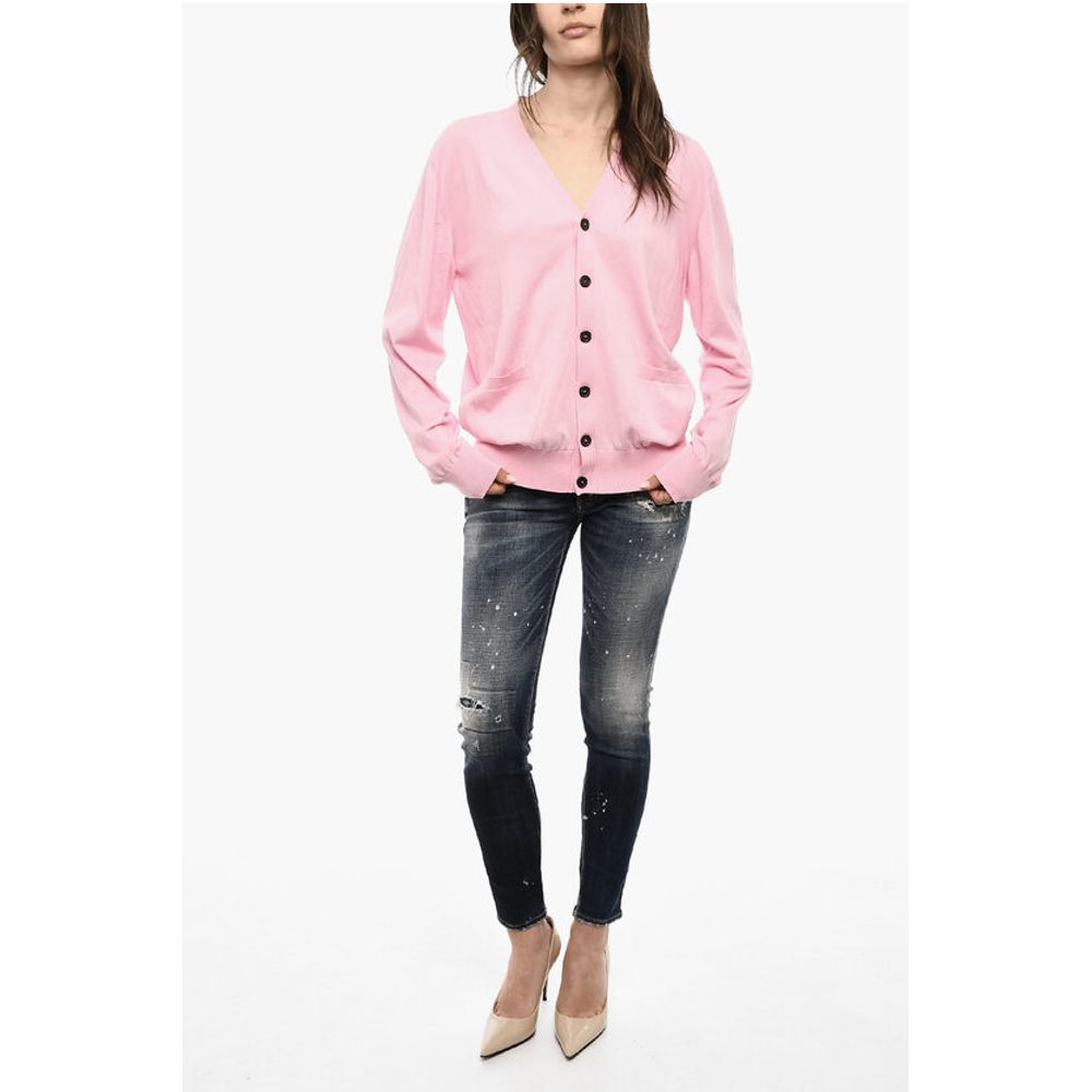 Dsquared² Lightweight Cotton Cardigan with Double Breast Pockets