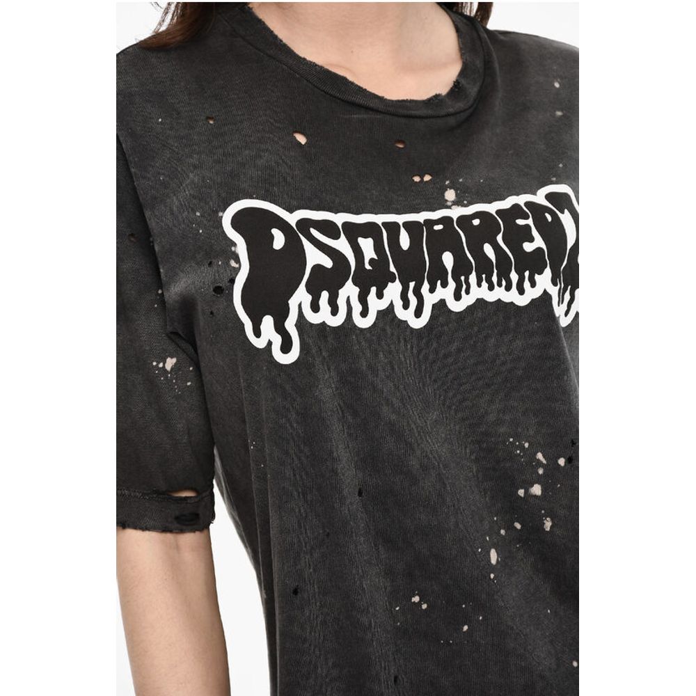 Dsquared² Printed MELT Logo T-shirt With Vintage Effect