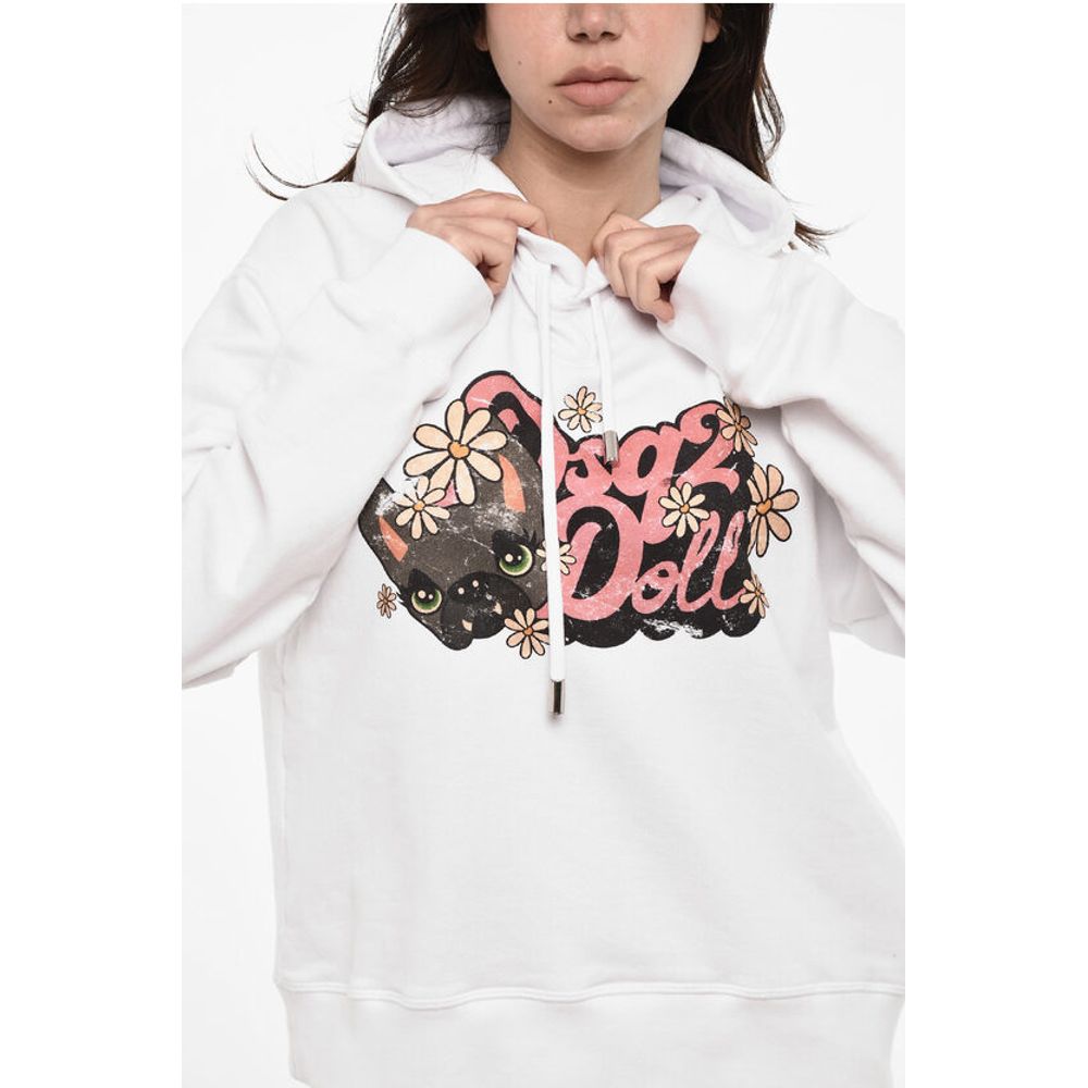 Dsquared² Cotton Hoodie with Frontal Printed