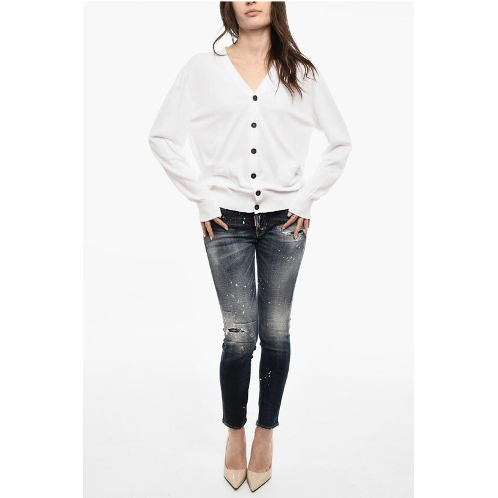 Dsquared² Lightweight Cotton Cardigan with Double Breast Pockets