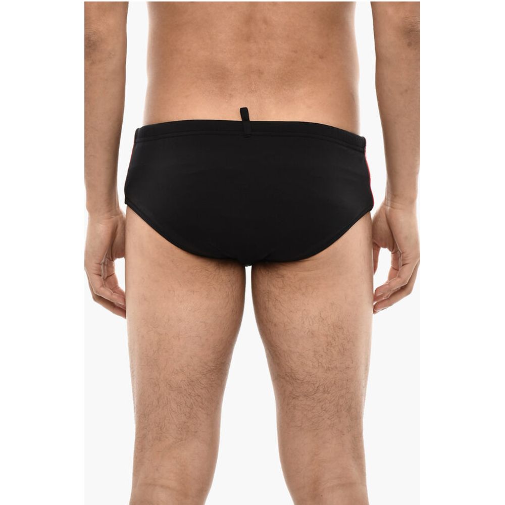 Dsquared² Slip Swimshorts With Logoed Contrasting Bands