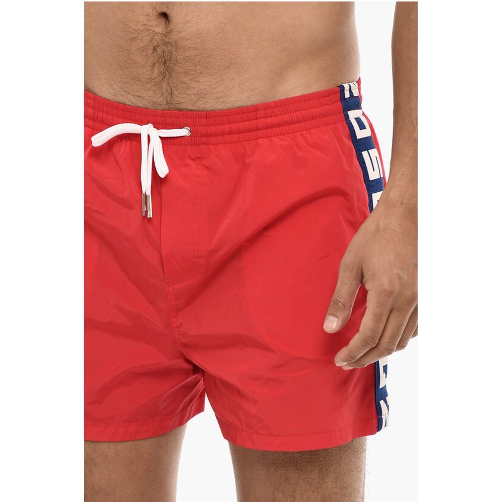 Dsquared² Boxer Swimsuit With Logoed Contrasting Bands