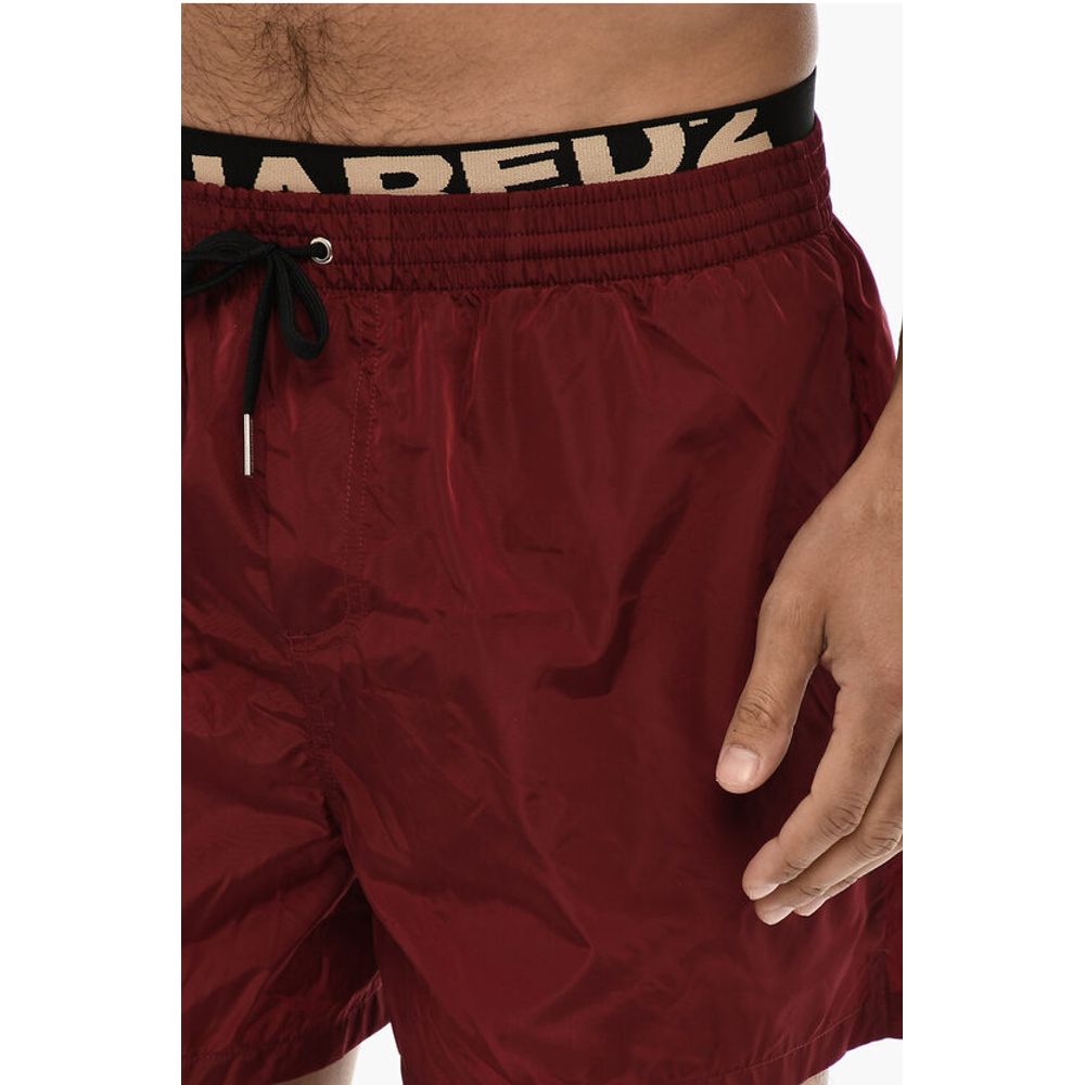 Dsquared² Swimshorts With Logoed Contrasting Band