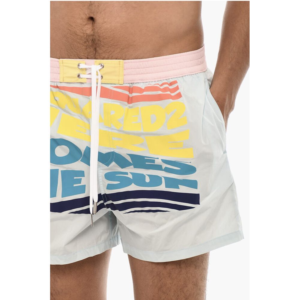 Dsquared² Contrasting Desing Swim Short with Print