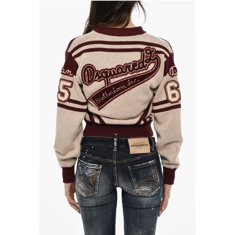 Dsquared² V-Neck Sweater with Contrasting Trims