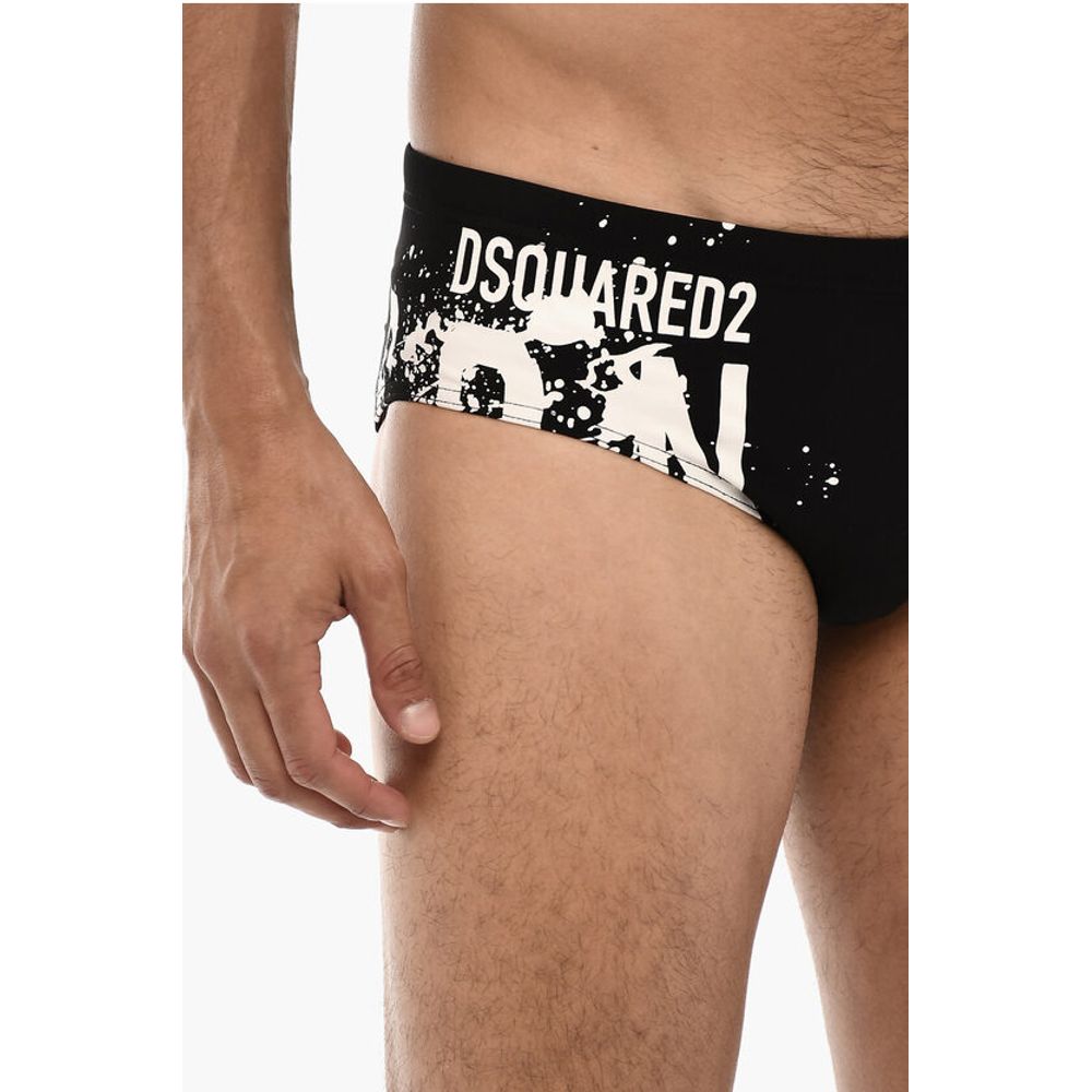 Dsquared² Logo Print Slip Swimsuit