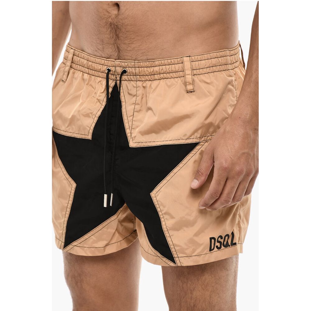 Dsquared² Nylon Swim Shorts with Maxi Frontal Star