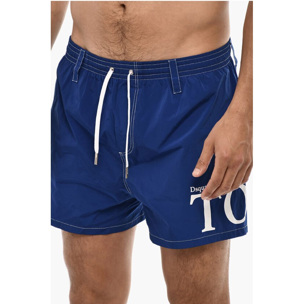 Dsquared² Logo Print MIDI Swimshorts