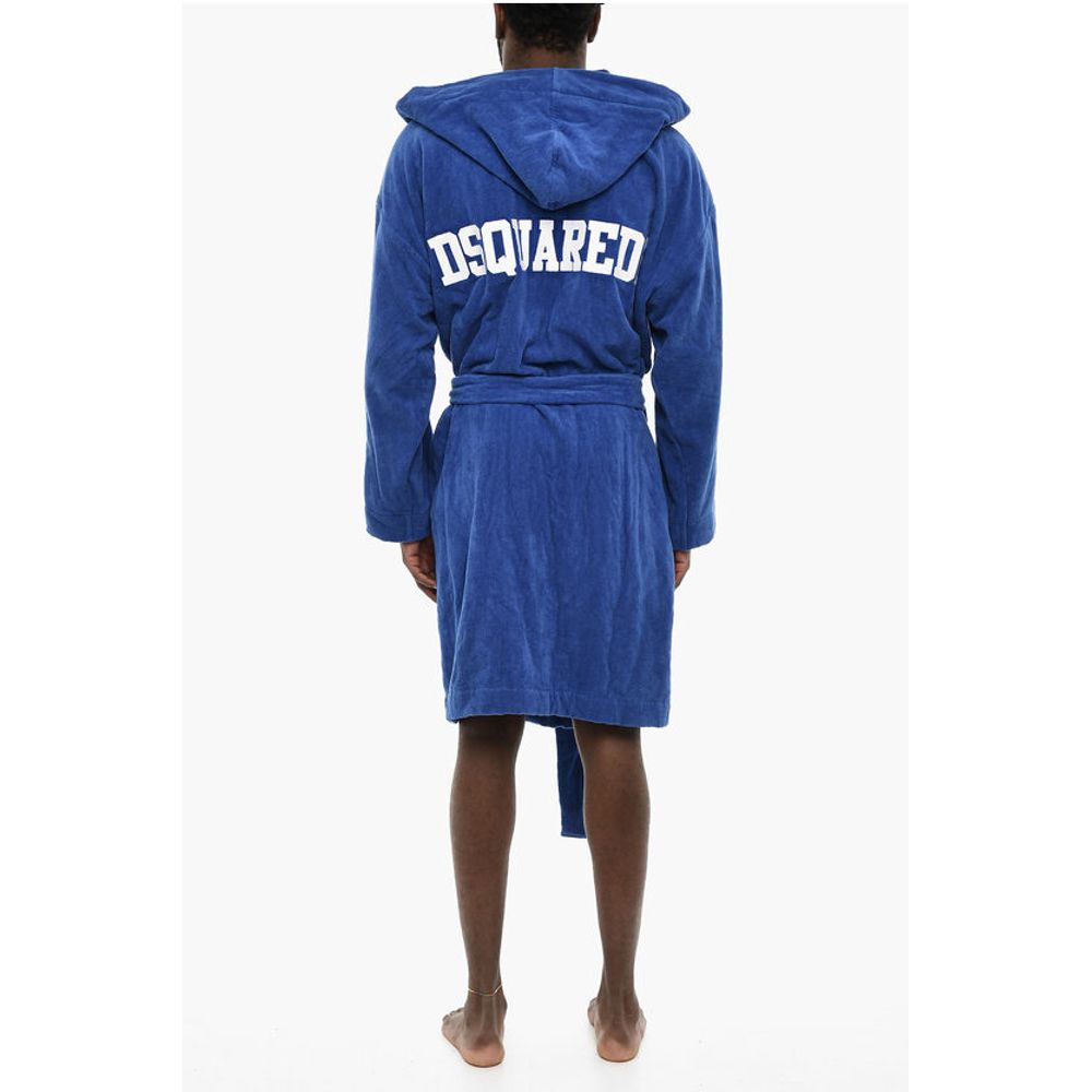 Dsquared² Terry Cottton Bathrobe with Belt