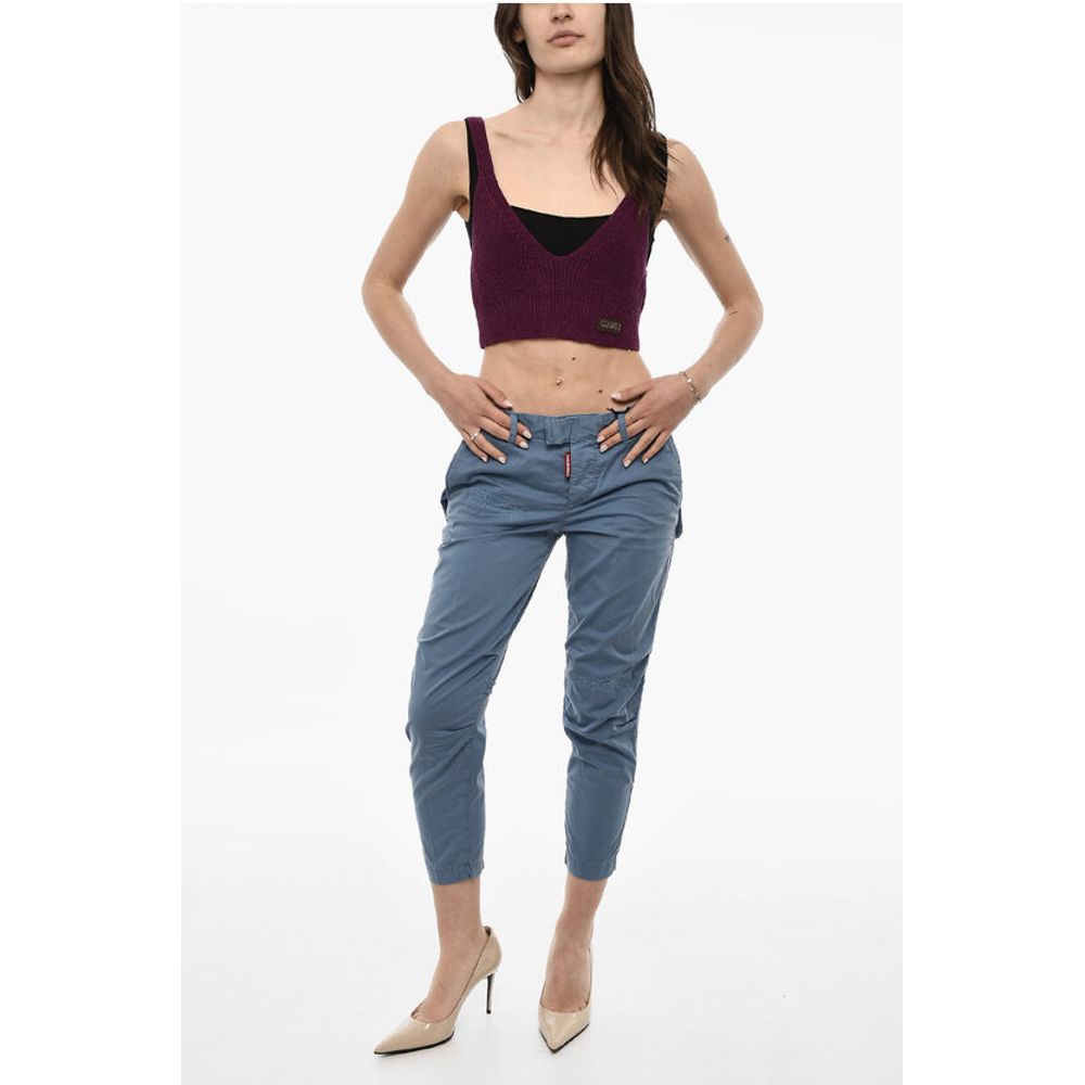 Dsquared² Wool Knit Cropped Top