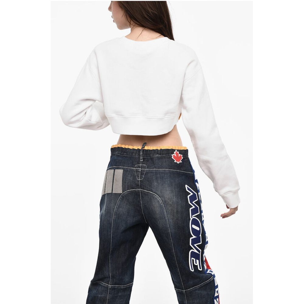 Dsquared² Pac-Man Cropped Crew-neck Sweatshirt