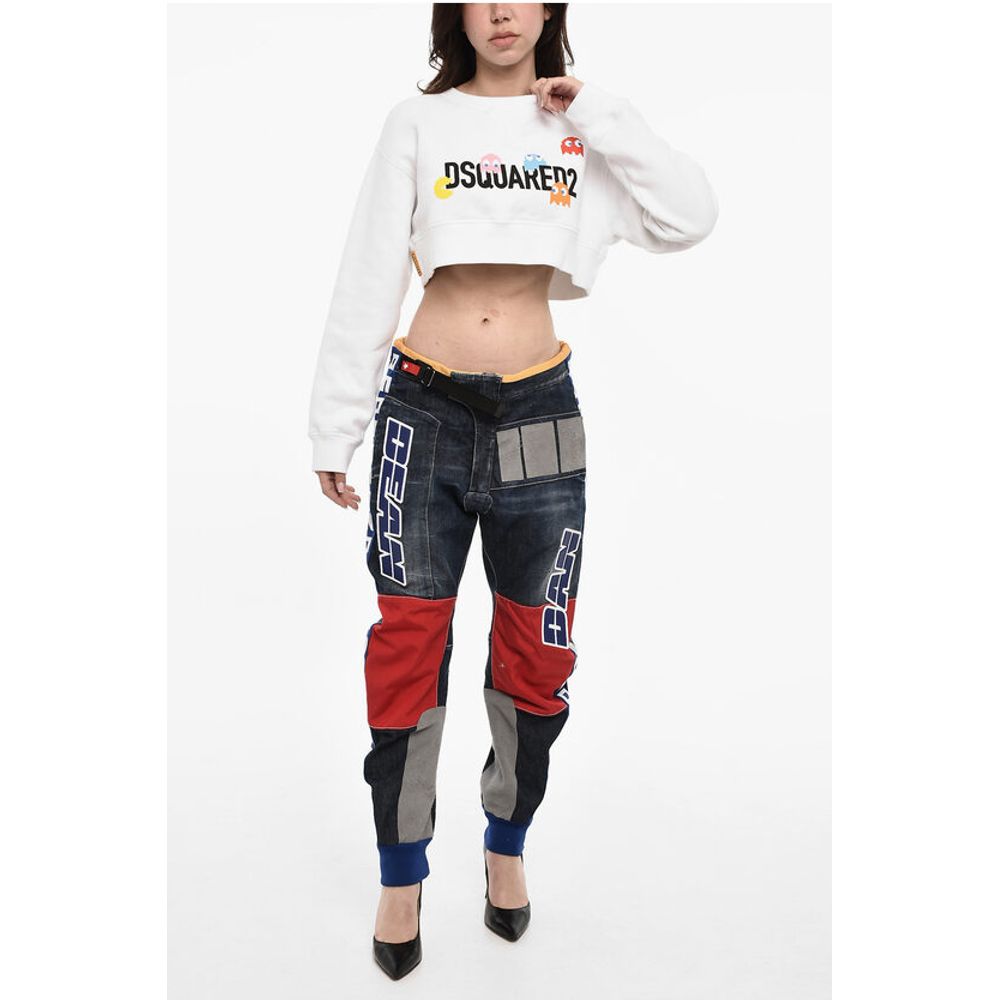 Dsquared² Pac-Man Cropped Crew-neck Sweatshirt