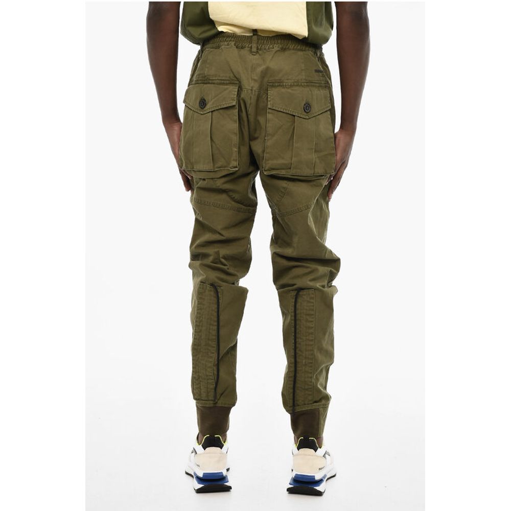 Dsquared² Cotton Twill Cargo Pants with Zip Frontal