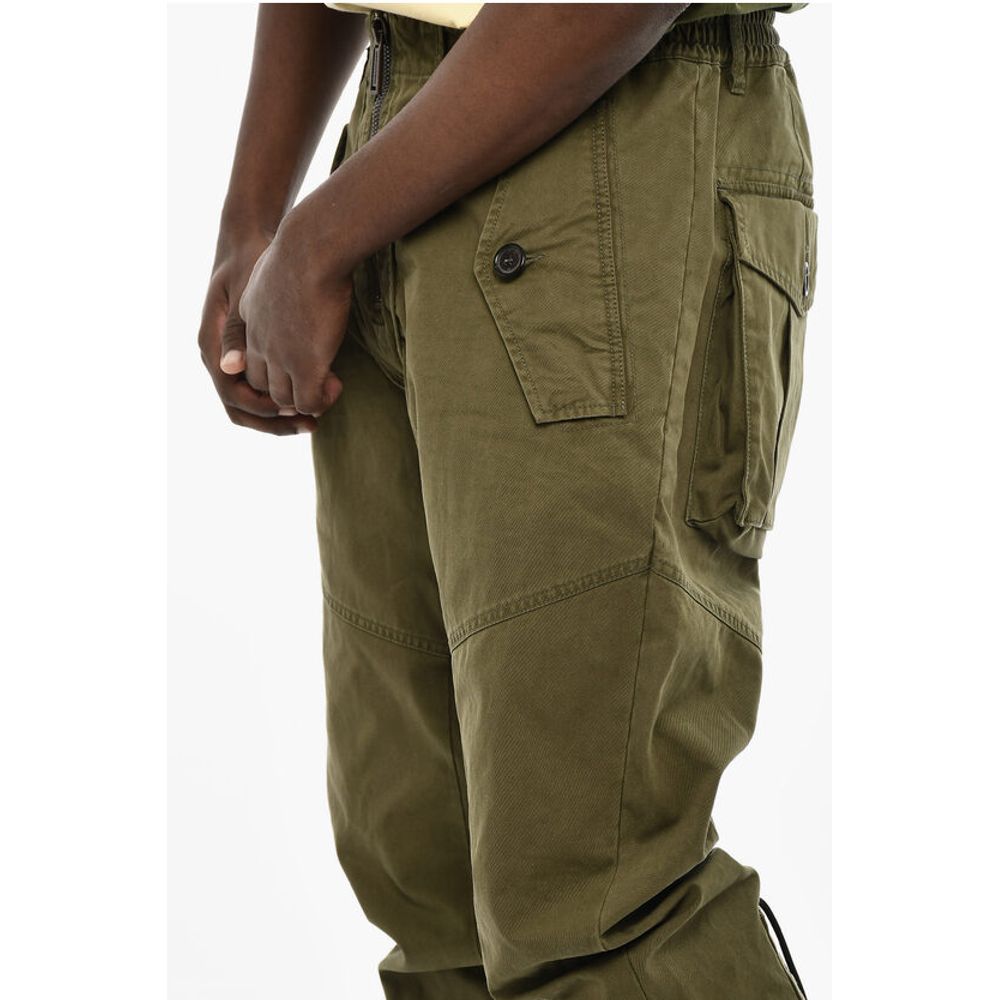 Dsquared² Cotton Twill Cargo Pants with Zip Frontal