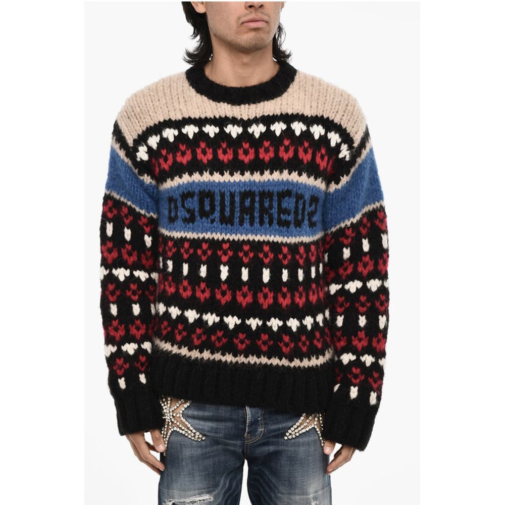 Dsquared² Multicolor Cable Knit Sweater