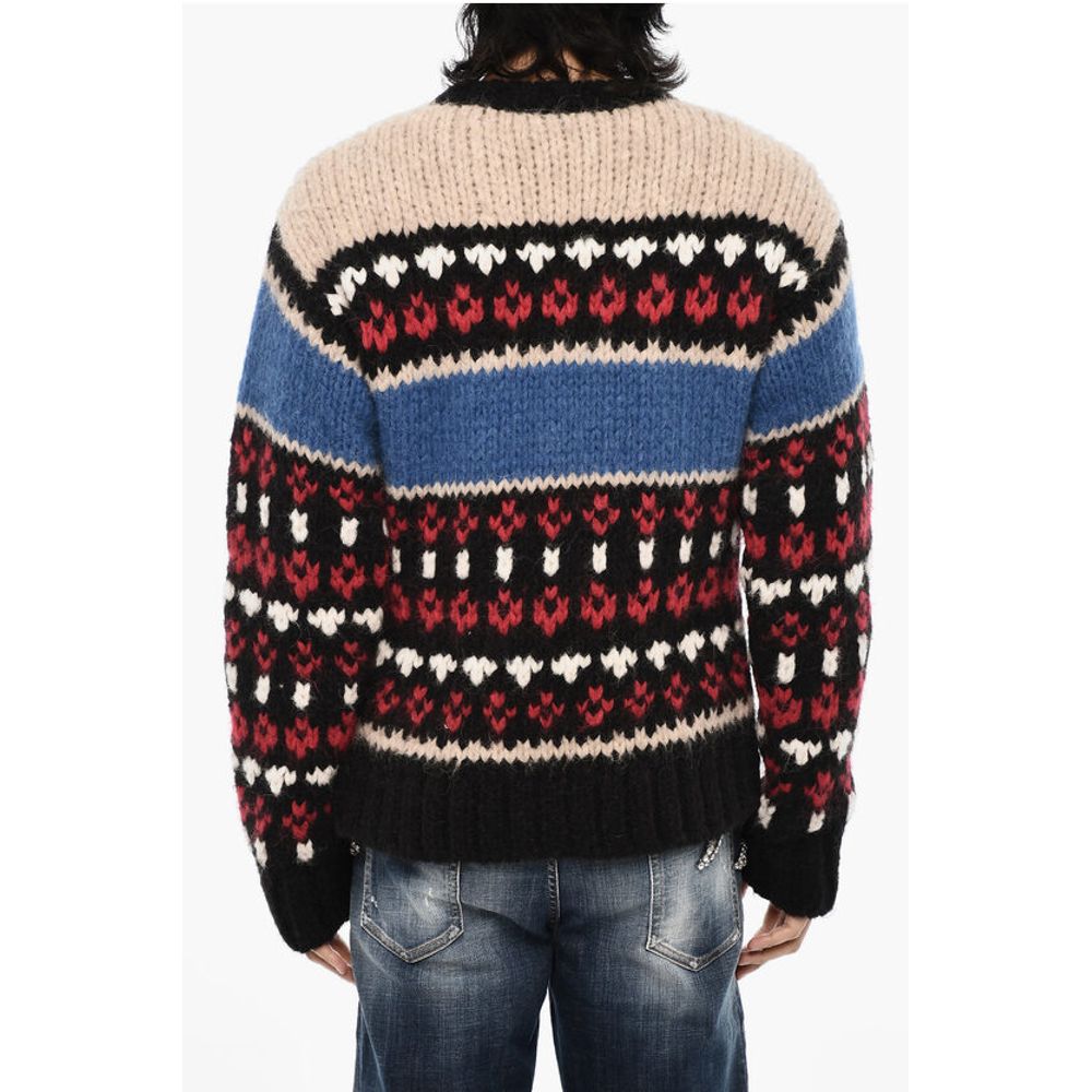 Dsquared² Multicolor Cable Knit Sweater