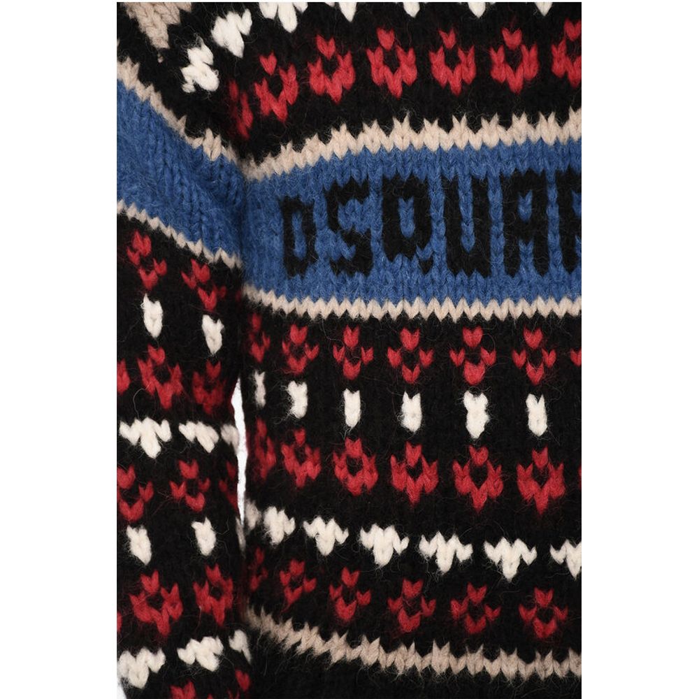 Dsquared² Multicolor Cable Knit Sweater