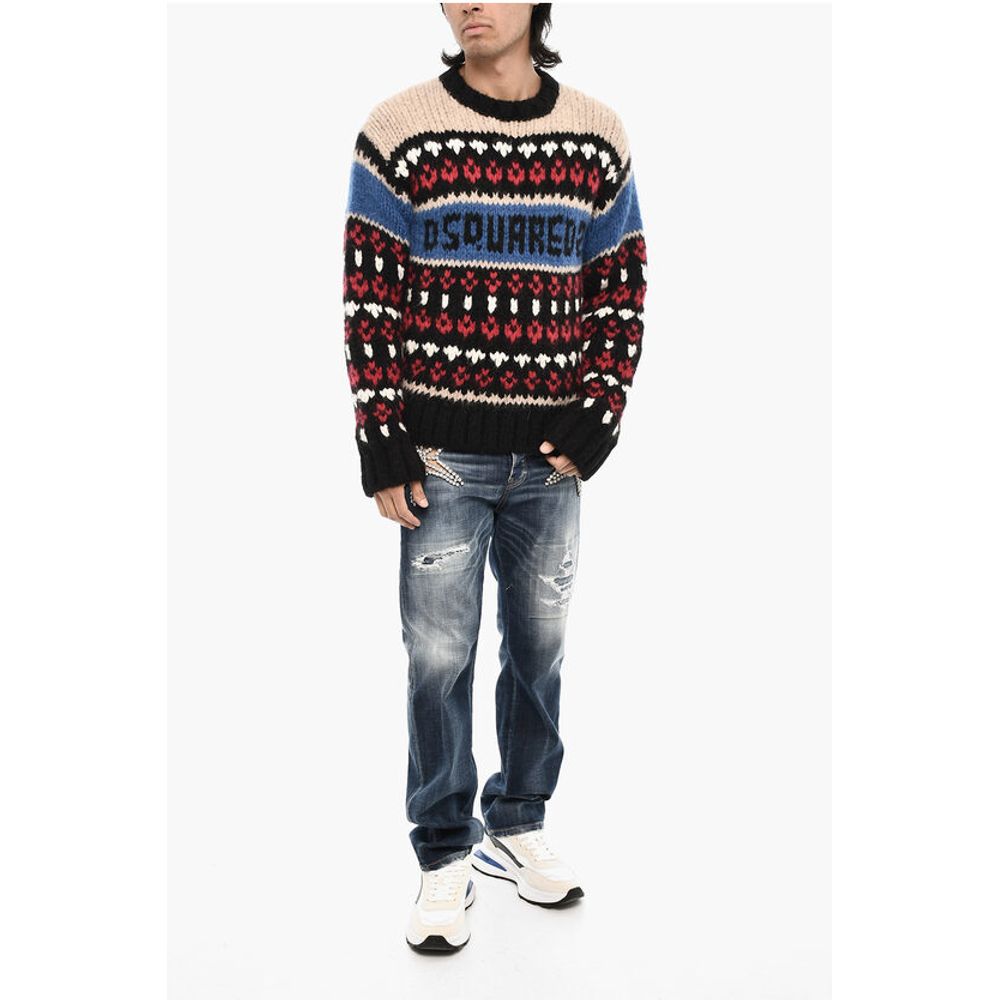 Dsquared² Multicolor Cable Knit Sweater