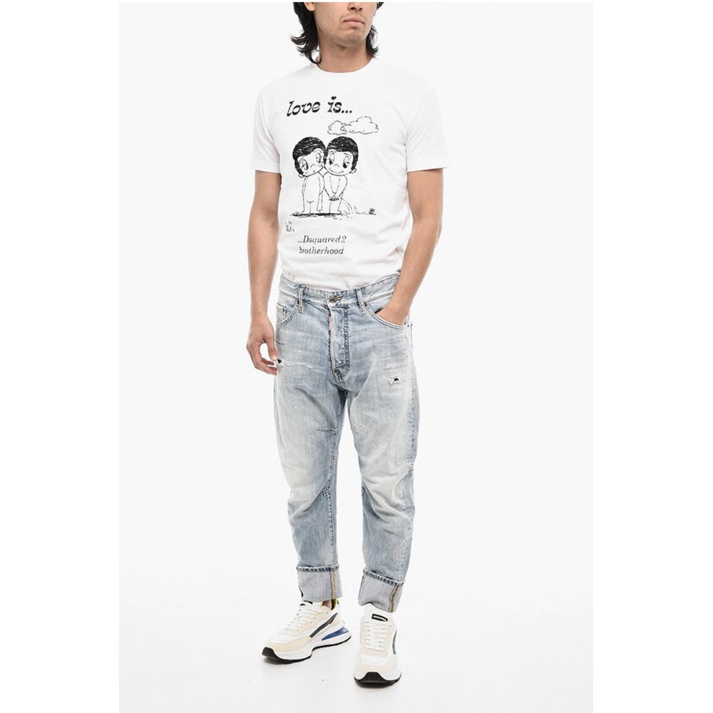 Dsquared² Distressed Effect Baggy Jeans 17 cm