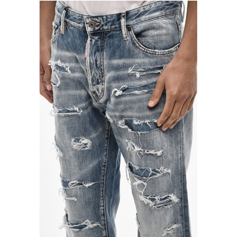 Dsquared² Baggy Fit Regular Waist Distressed Jeans