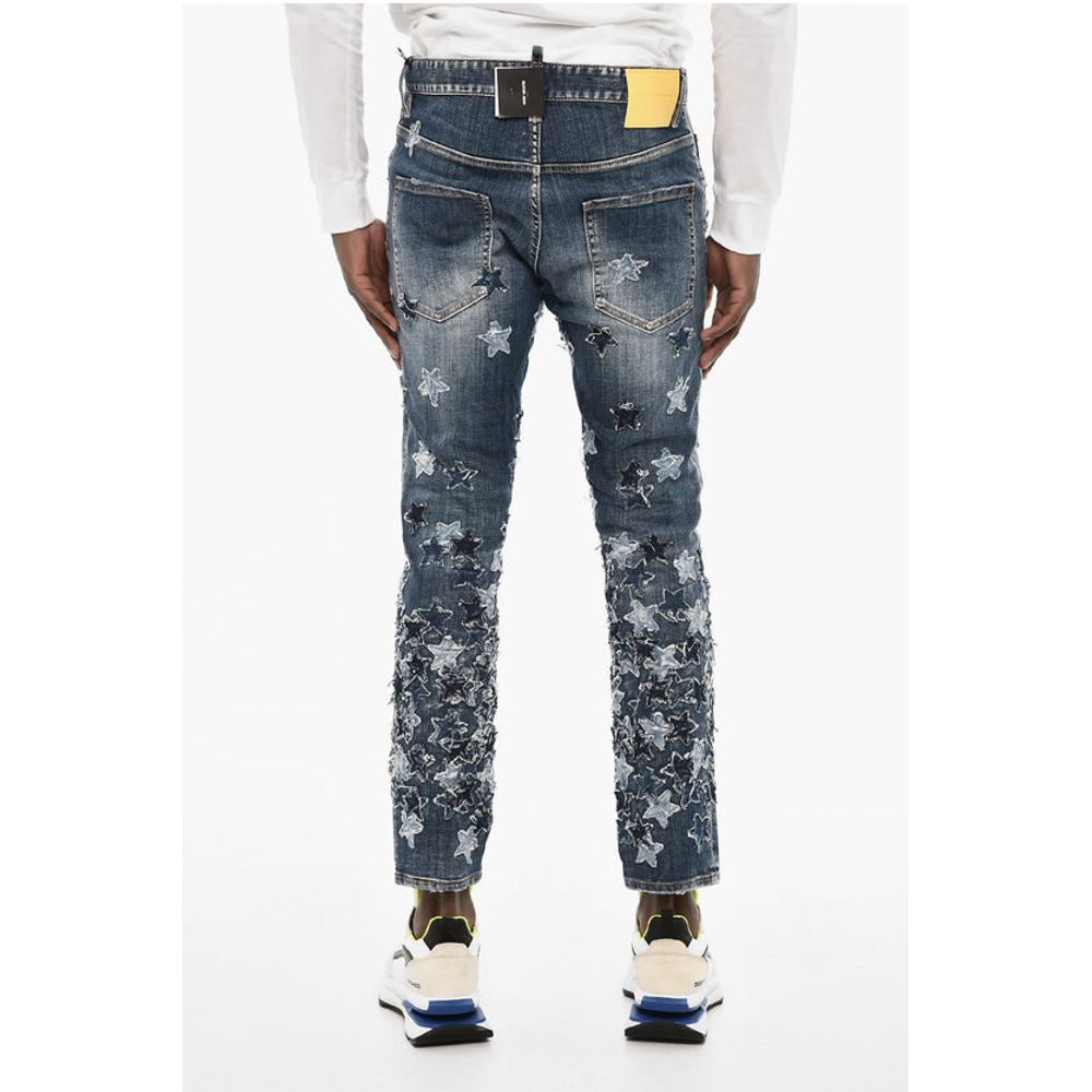 Dsquared² All-Over Patches Delave' SKATER Jeans