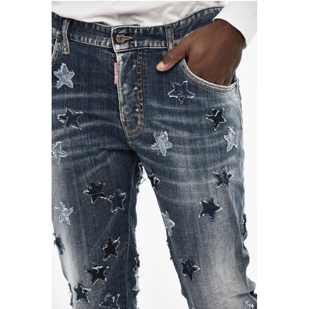 Dsquared² All-Over Patches Delave' SKATER Jeans