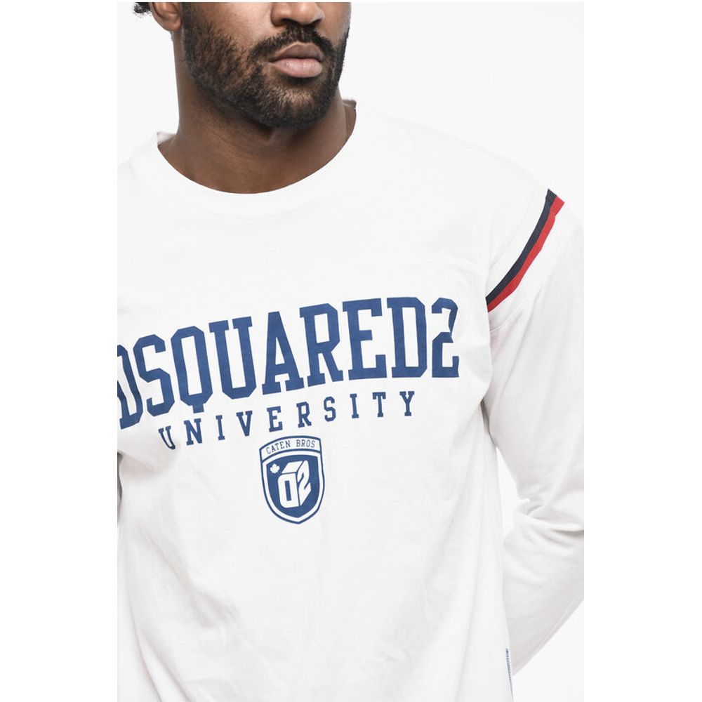 Dsquared² Long Sleeve Printed Crew Neck T-shirt