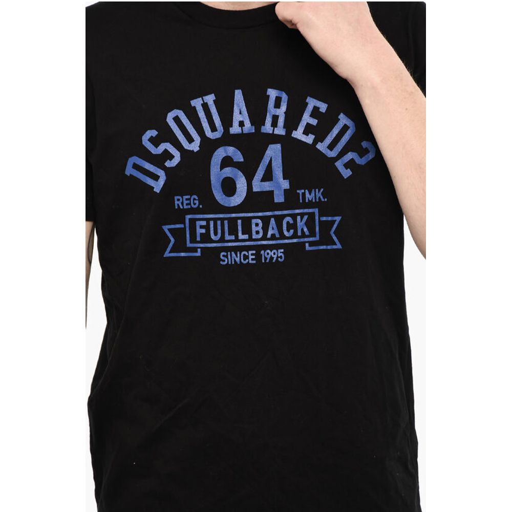 Dsquared² Cotton Crew-neck T-shirt with Contrasting Print