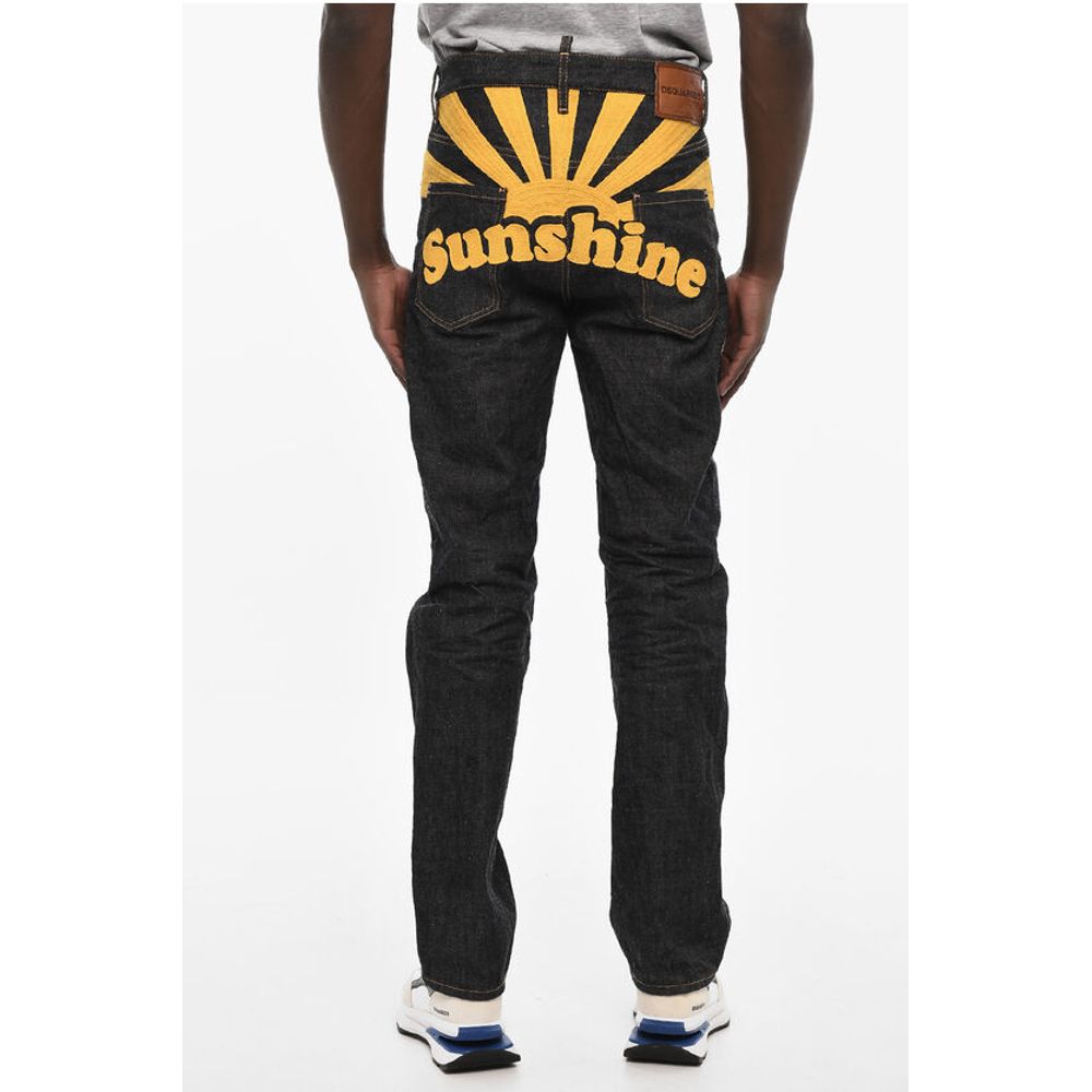 Dsquared² Regular Fit Jeans with Back Maxi Embroidery