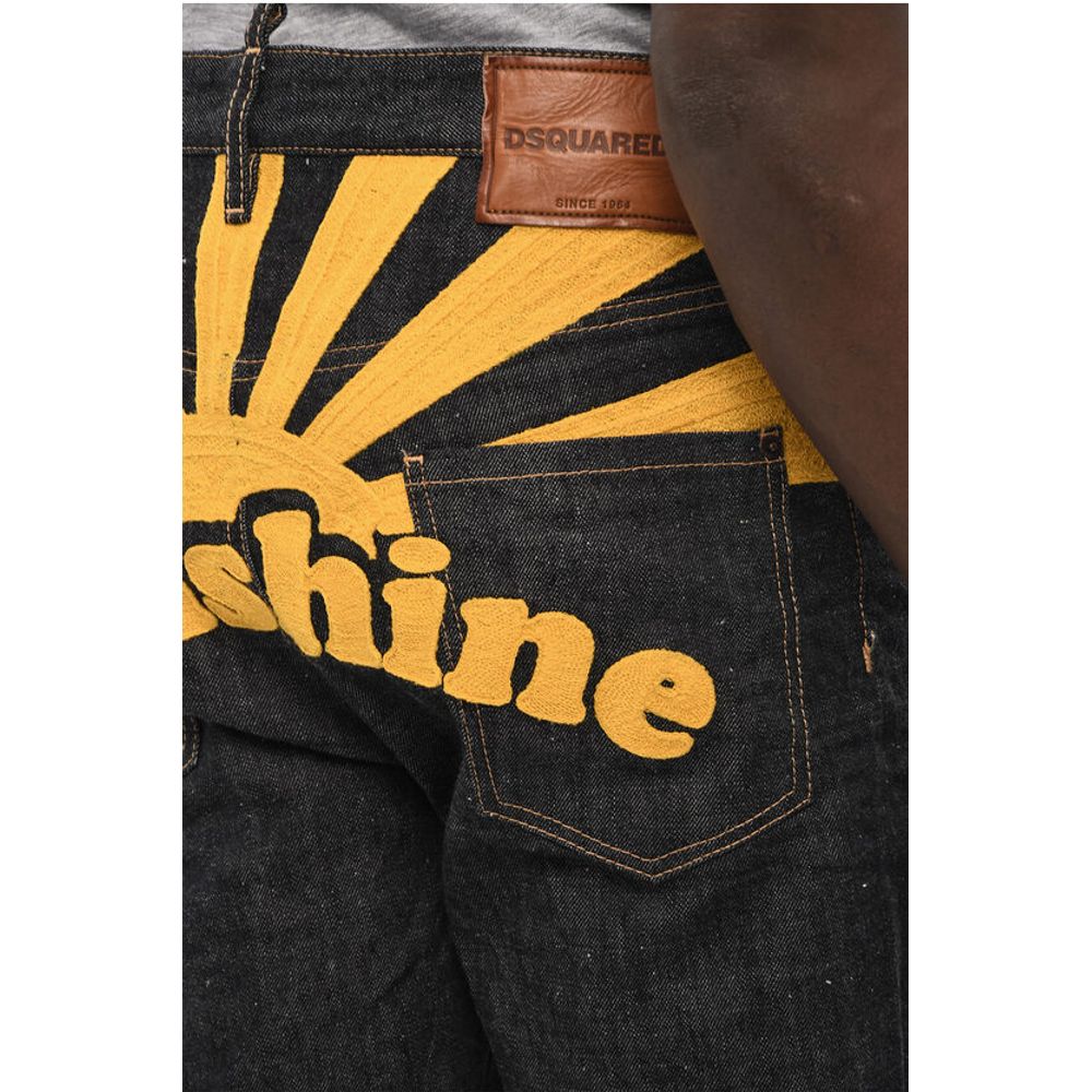 Dsquared² Regular Fit Jeans with Back Maxi Embroidery