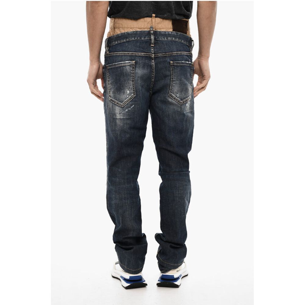 Dsquared² Double Fabric Distressed Jeans