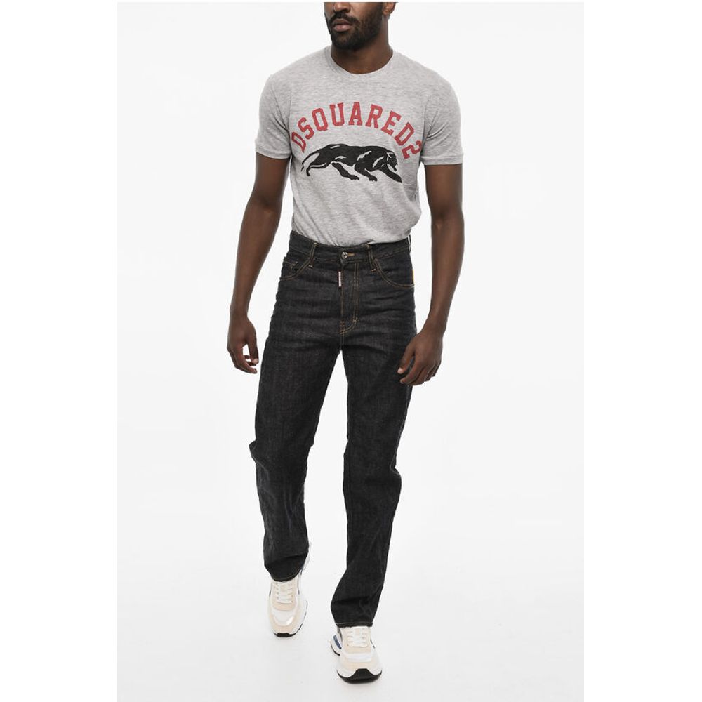Dsquared² Regular Fit Jeans with Back Maxi Embroidery