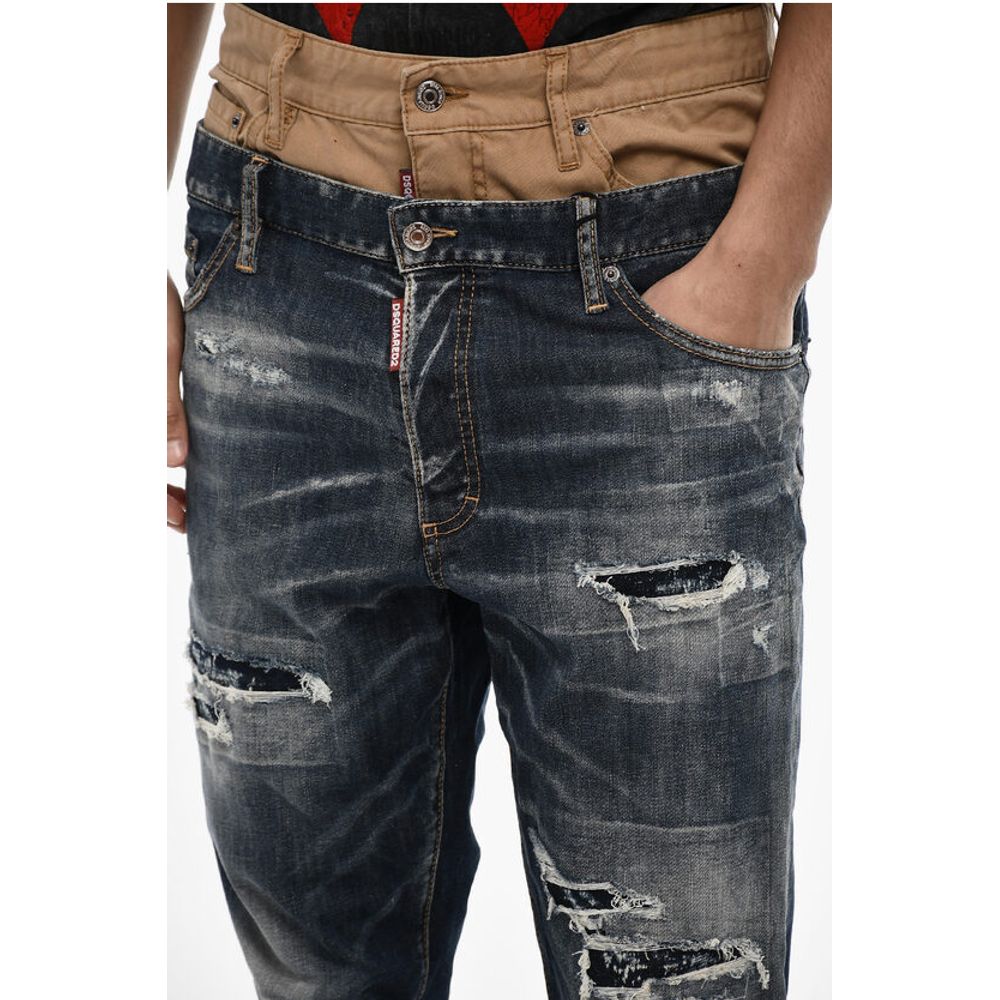 Dsquared² Double Fabric Distressed Jeans